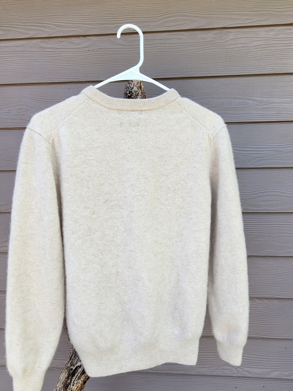 Alan Flusser 100% Cashmere Cream Sweater - Picture 4 of 5